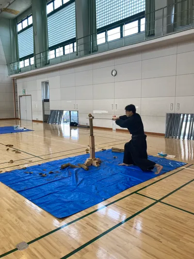 試し斬り稽古を行いました ギャラリー画像 2